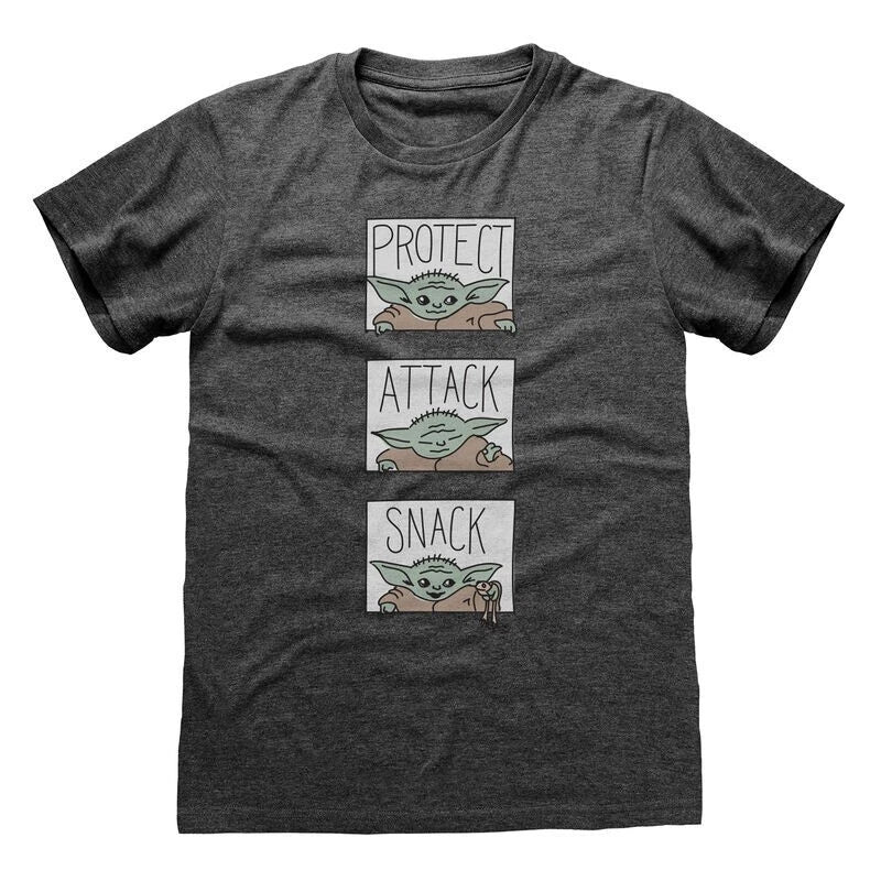 Official Star Wars T-Shirt – The Mandalorian Triptych Retro Graphic Fan Design