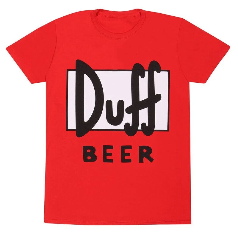 Official The Simpsons T-Shirt – Duff Beer Logo Retro Classic Graphic Fan Tee
