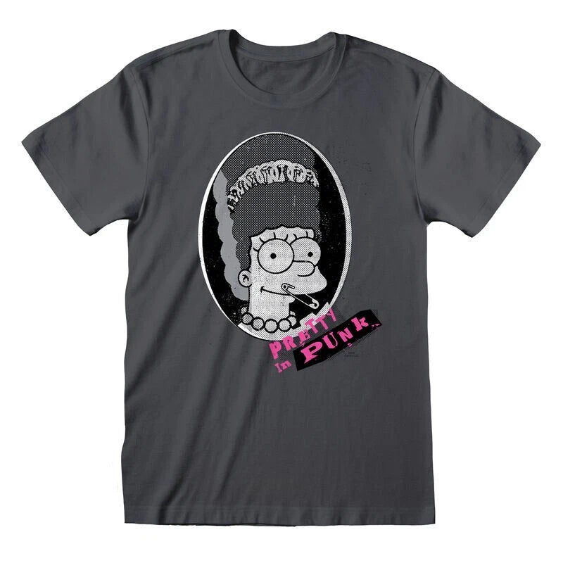 Official The Simpsons Marge Punk T-Shirt Rebellious Style Cartoon Graphic tee