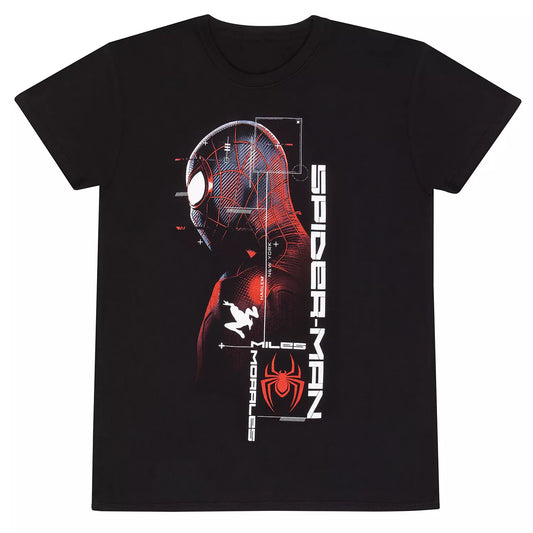 Official Spider-Man Miles Morales Suit Specs T-Shirt - Gamer Fan Gift Tee Outfit