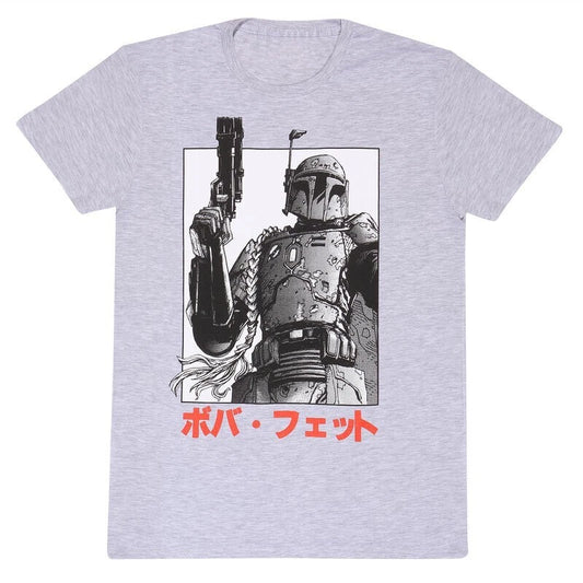 Official Star Wars T-Shirt – Boba Fett Katakana Japanese Style Bounty Hunter Tee