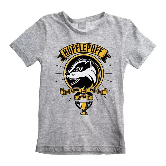 Official Harry Potter Comic Style Hufflepuff Kids T-Shirt Fan Apparel Gift Wear