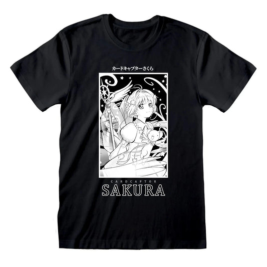 Official Cardcaptor Sakura B&W Box T-Shirt – Anime Graphic Tee for Magical Fans