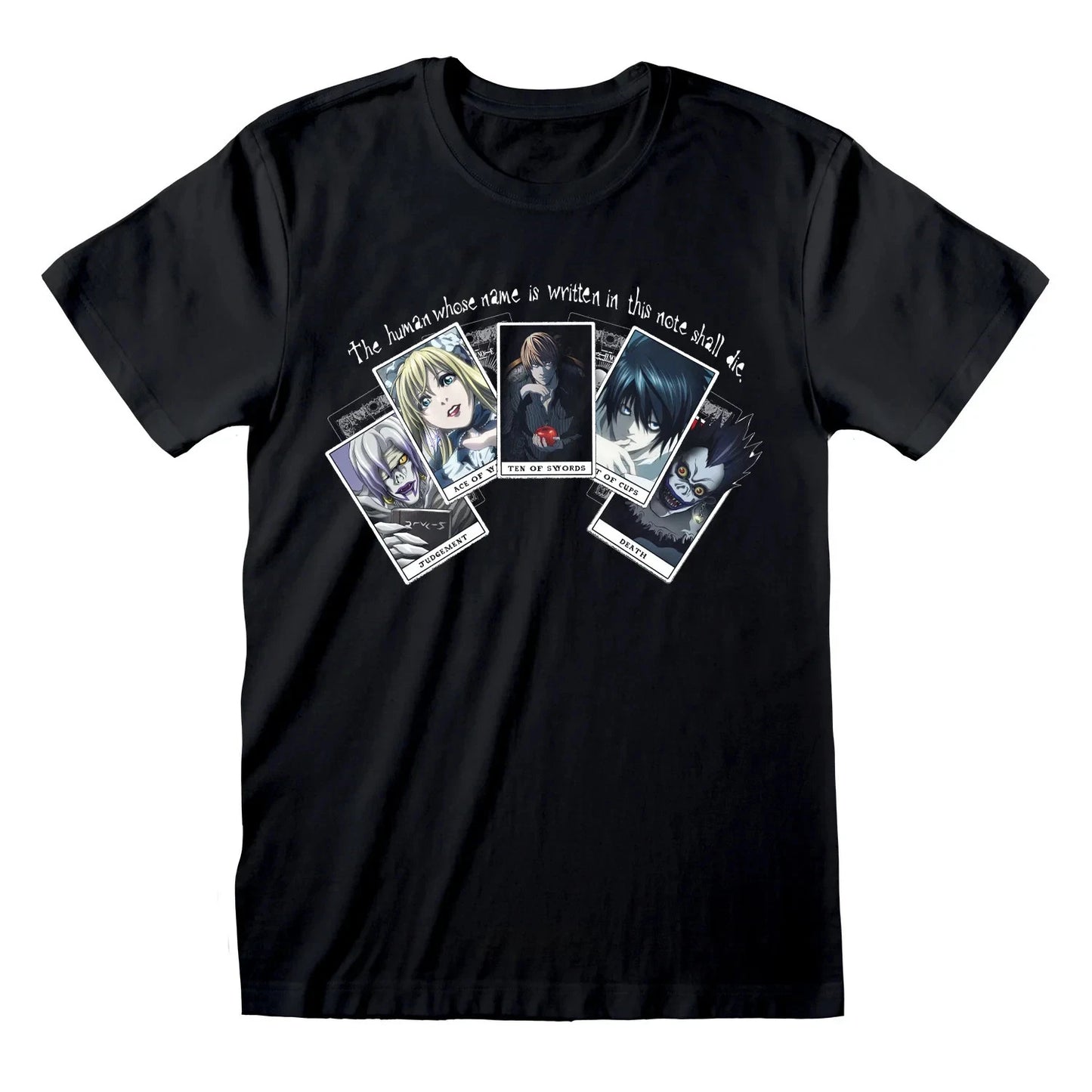 Official Death Note Playing Cards T-Shirt – Cool Anime Print Tee for Manga Fans