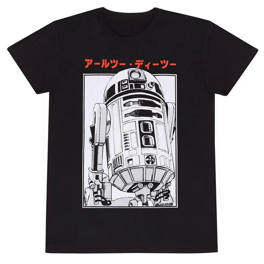 Official Star Wars T-Shirt – R2-D2 Katakana Retro Japanese Droid Fan Graphic Tee