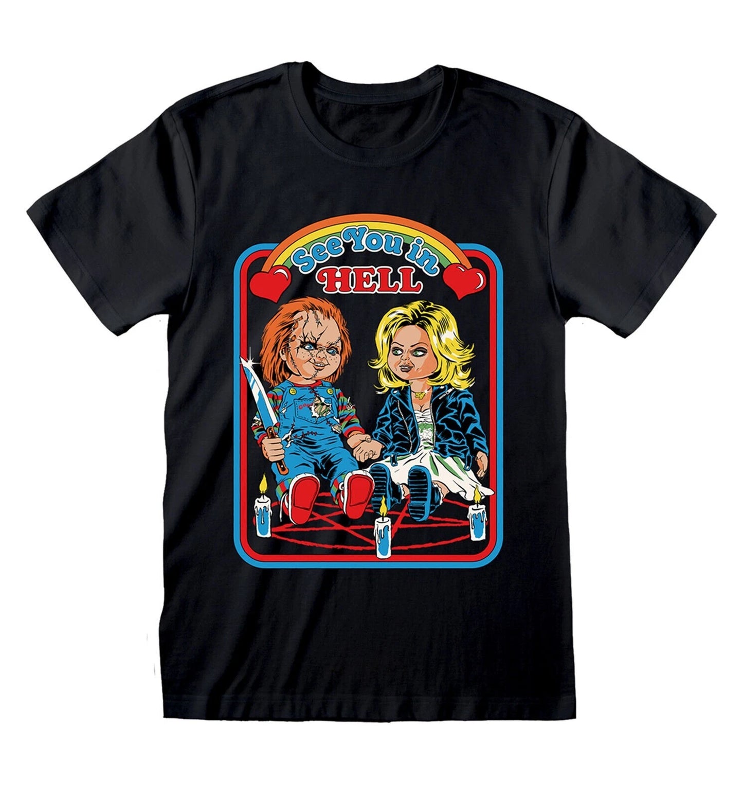 Official Steven Rhodes T-Shirt – Chucky See You in Hell Horror Fan Graphic Tee
