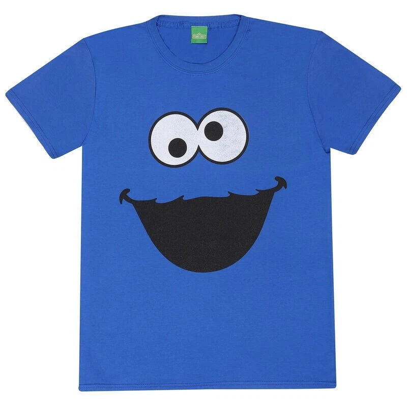 Official Sesame Street Cookie Monster Face T-Shirt – Fun Character Fan Tee