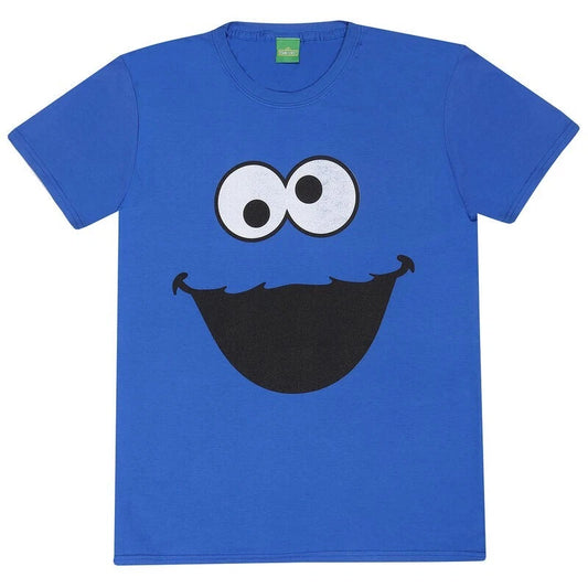 Official Sesame Street Cookie Monster Face T-Shirt – Fun Character Fan Tee