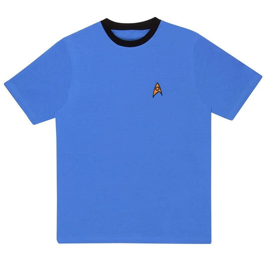 Official Star Trek T-Shirt – Science Y Uniform Retro Blue Sci-Fi Fan Apparel Tee