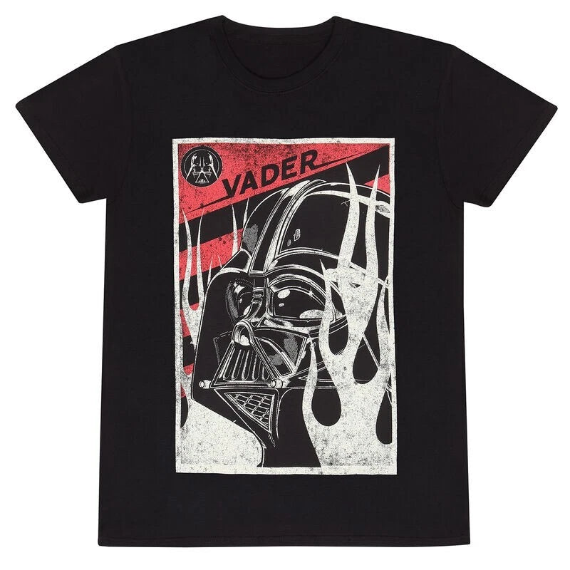 Official Star Wars T-Shirt – Vader Frame Retro Dark Side Portrait Fan Graphic