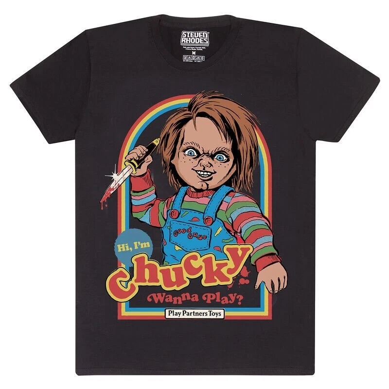 WANNA PLAY - STEVEN RHODES X CHUCKY - T-SHIRT