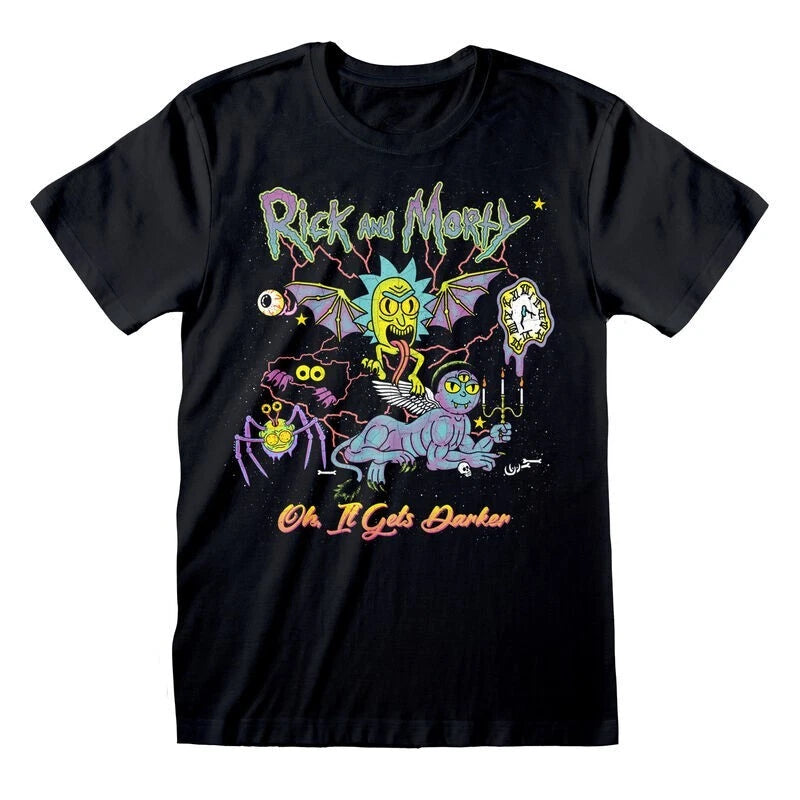 OH IT GETS DARKER - RICK AND MORTY - T-SHIRT
