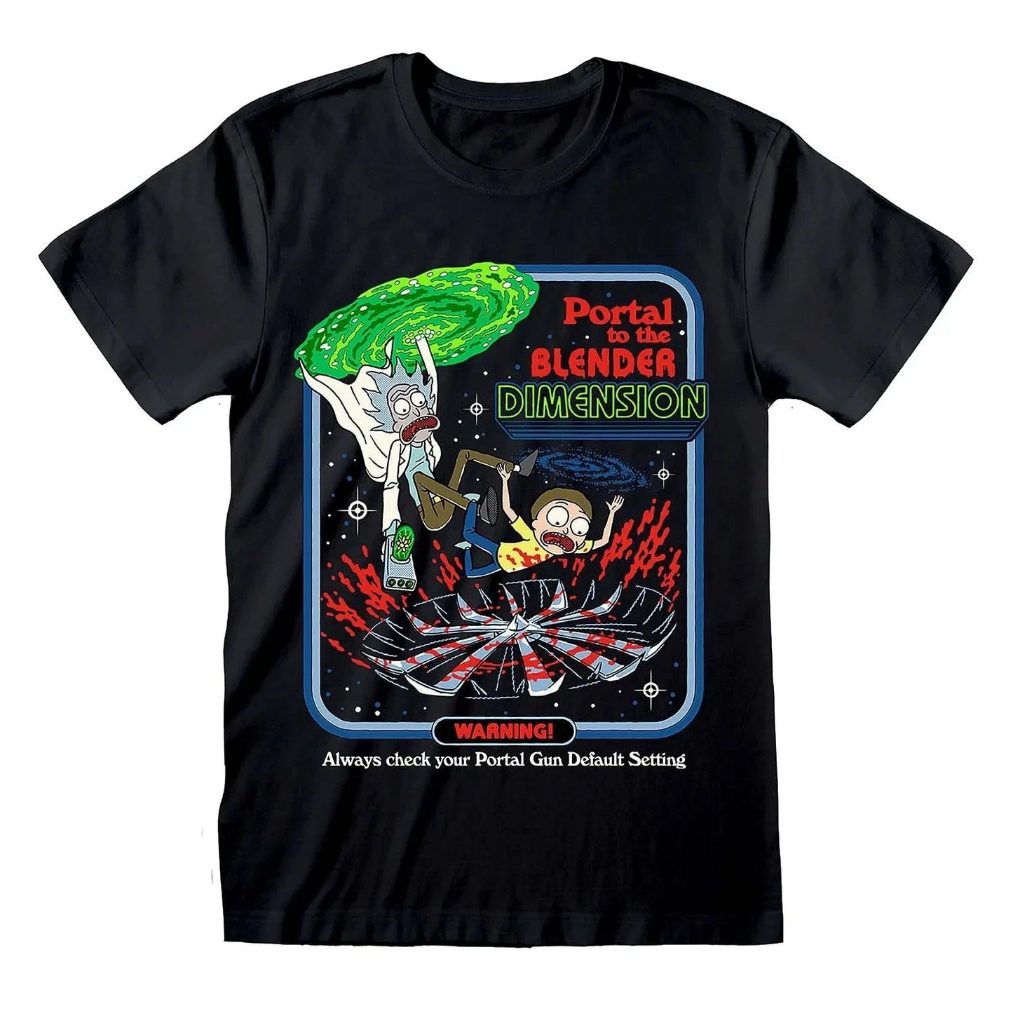 Official Steven Rhodes Rick & Morty Portal T-Shirt – Retro Sci-Fi Tee for Fans