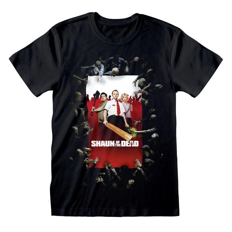 Shaun Of The Dead Poster T-Shirt – Cult Horror Comedy Graphic Tee for Fans