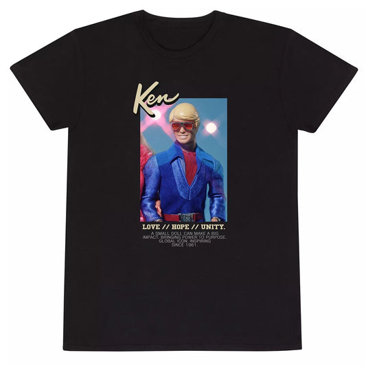 Official Ken Barbie T-Shirt Love Hope Unity Black Unisex Fashion Fan Merch Tee
