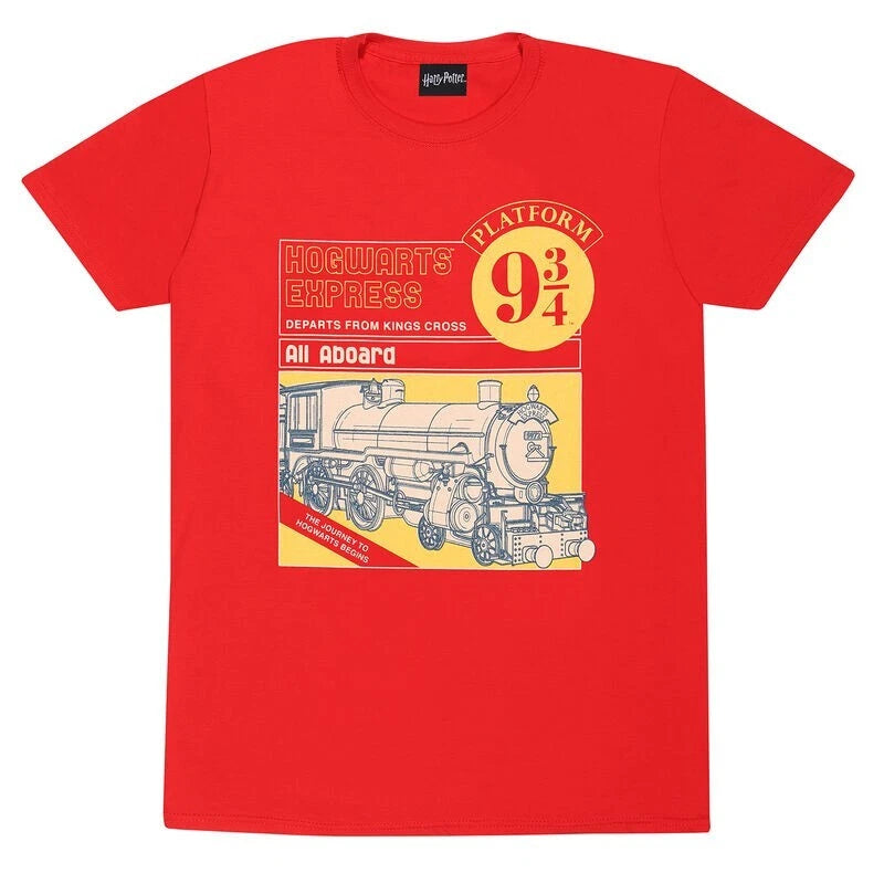 Official Harry Potter Hogwarts Express Manual Cover T-Shirt Fan Apparel Gift Tee