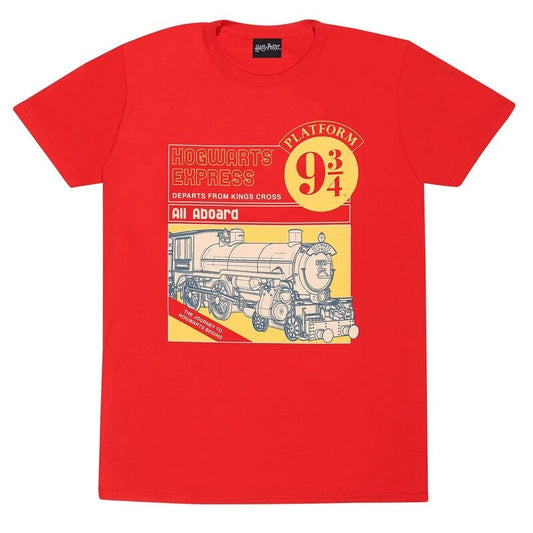 Official Harry Potter Hogwarts Express Manual Cover T-Shirt Fan Apparel Gift Tee