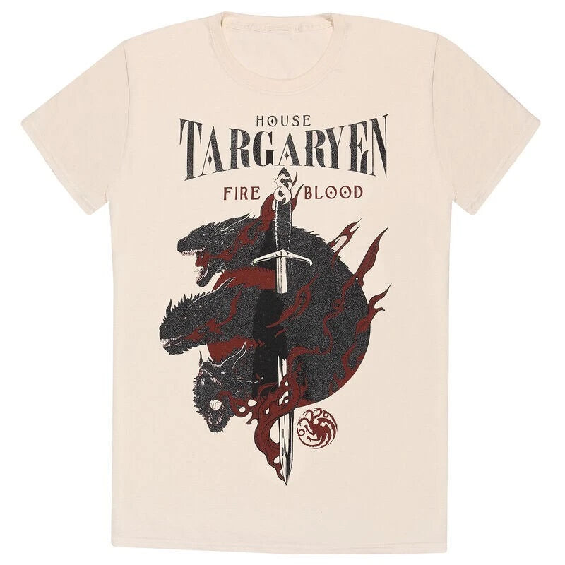 Official Game of Thrones T-Shirt – House Targaryen Front & Back Print Fan Gift