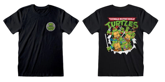 Official Teenage Mutant Ninja Turtles 40th Anniversary T-Shirt Fan Apparel Gift