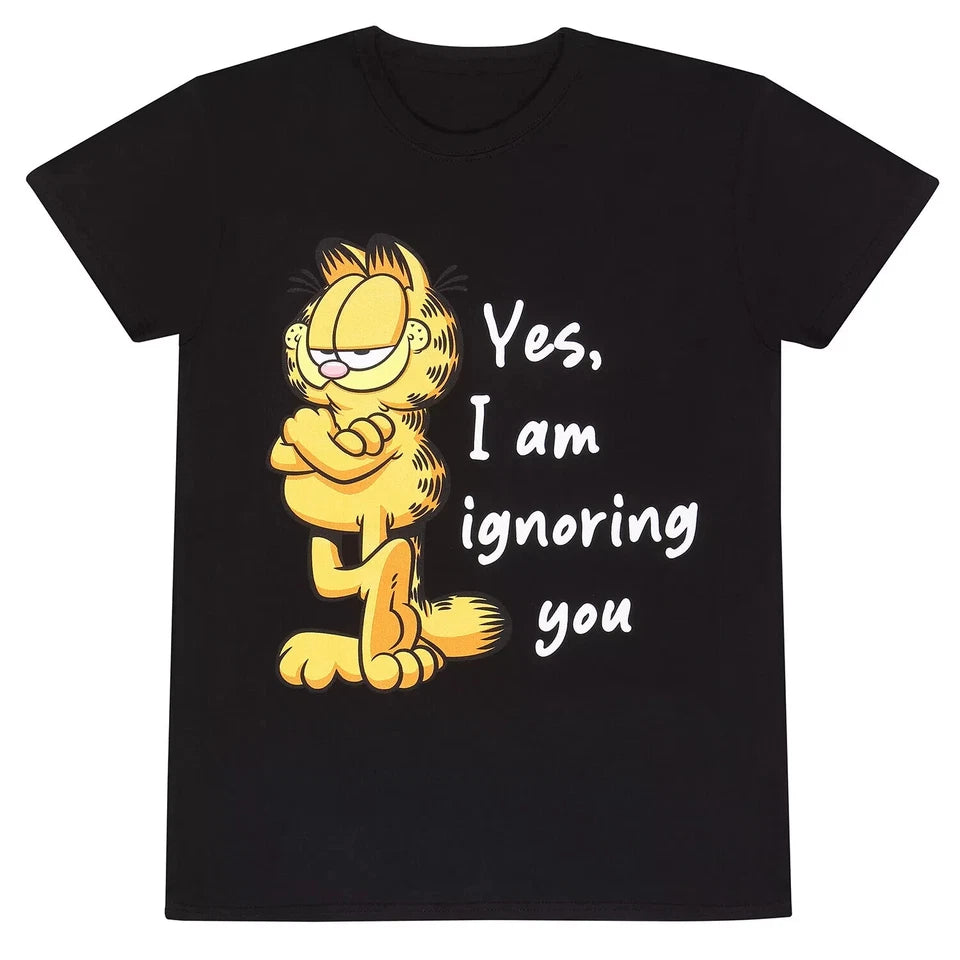 Official Garfield Ignoring You T-Shirt Retro Comic Unisex Funny Cat Fan Merch