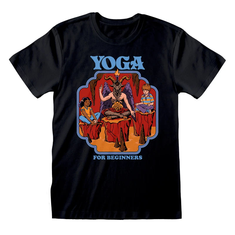 Official Steven Rhodes T-Shirt – Yoga for Beginners Dark Humor Graphic Fan Tee