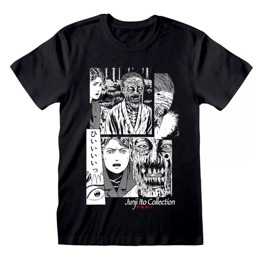 Official Junji Ito Black T-Shirt Unisex Fit Undead Creepy Horror Artwork Merch