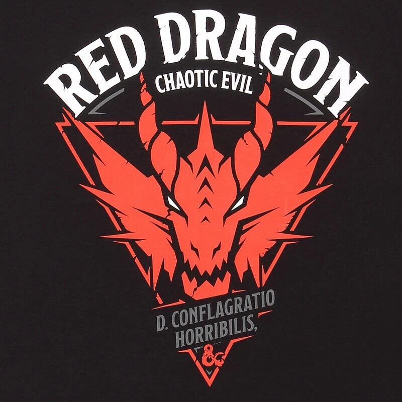 Official Dungeons & Dragons Red Dragon T-Shirt Epic Fantasy Graphic Tee Fans