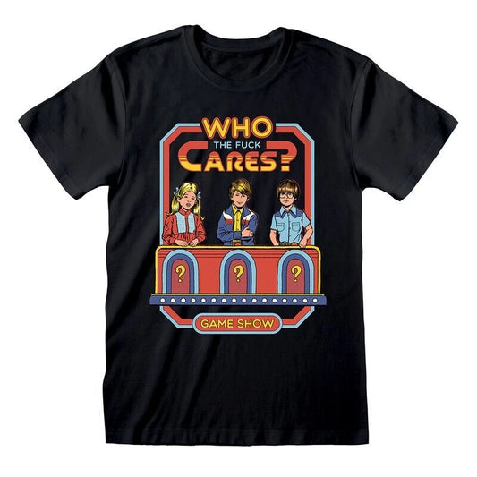 Official Steven Rhodes T-Shirt – Who Cares Retro Sarcastic Humor Comic Fan Tee