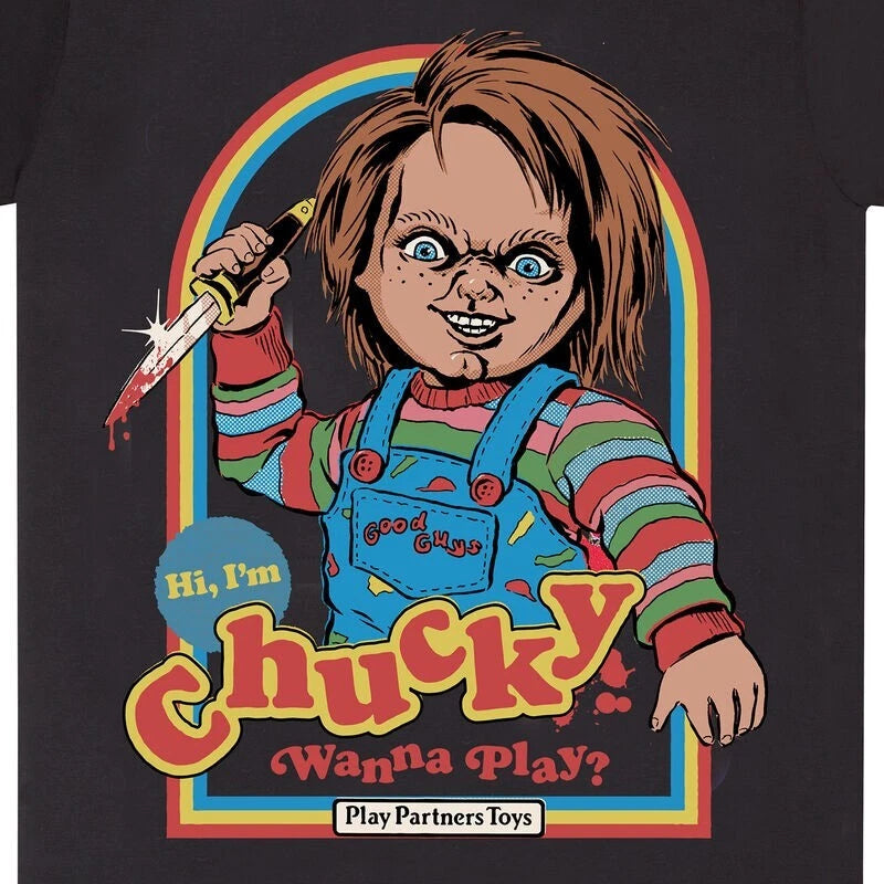WANNA PLAY - STEVEN RHODES X CHUCKY - T-SHIRT