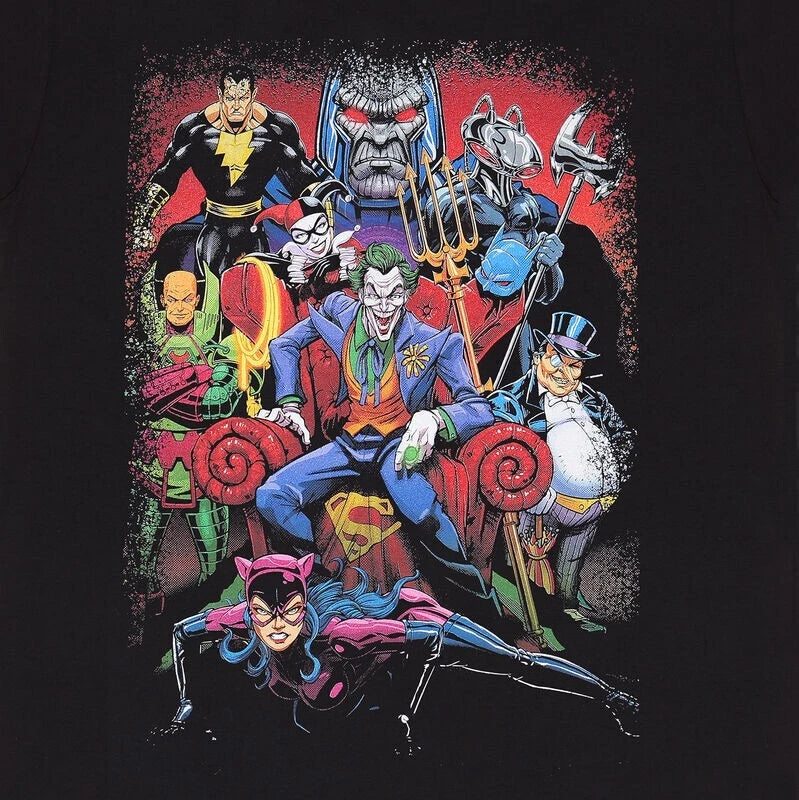 Official Joker Villains T-Shirt Graphic Fan Gift Apparel Unisex Black Fan Tee