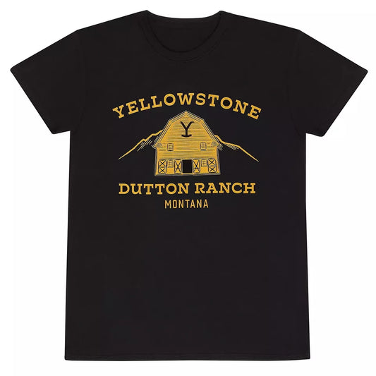 Official Yellowstone Dutton Ranch Montana T-Shirt Natural Pink Unisex Sand Ranch