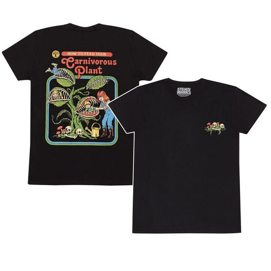 Official Steven Rhodes T-Shirt – Carnivorous Plant Retro Humor Front Back Print