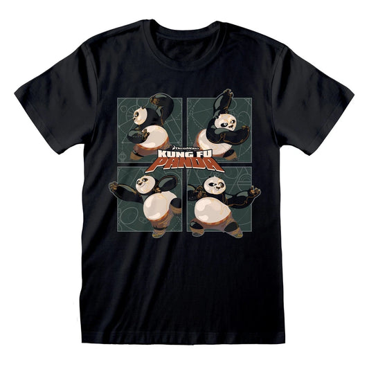 Official Universal Kung Fu Panda Black T-Shirt Unisex Action Fighting Fan Merch