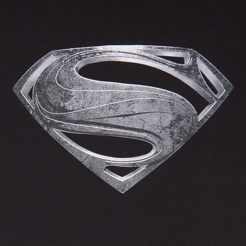 Official Justice League Superman Black Logo T-Shirt Bold Graphic Tee Fan Apparel