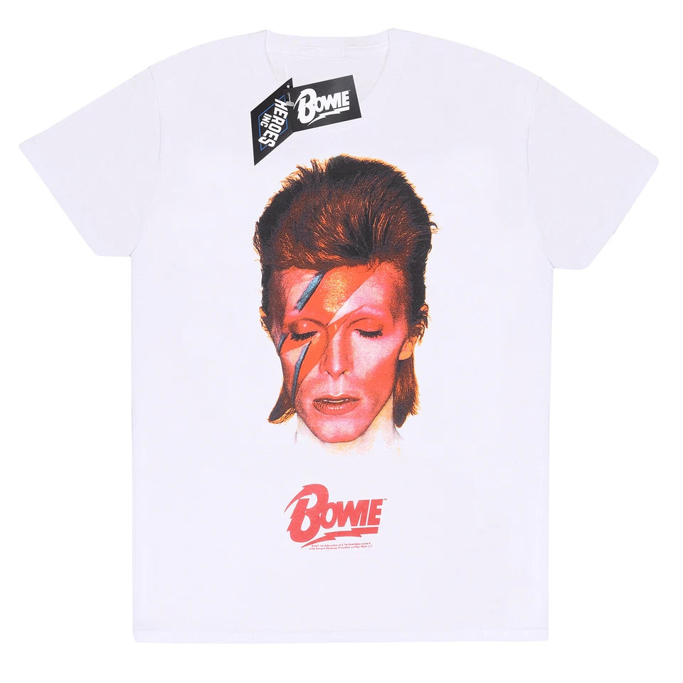 Official David Bowie Aladdin Sane T-Shirt Iconic Music Graphic Fan Gift Apparel