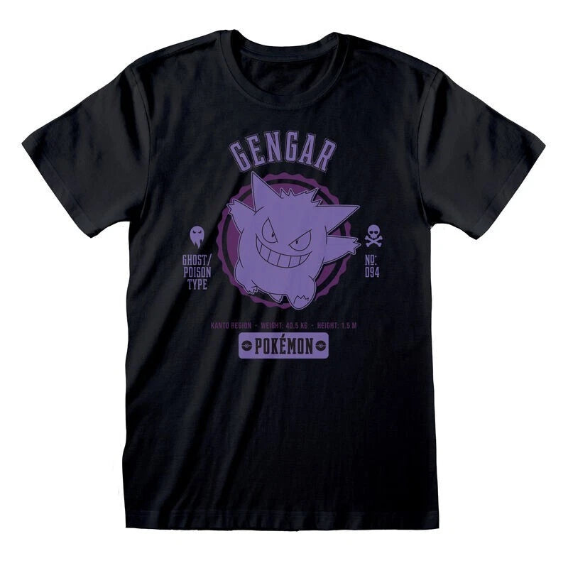 Official Pokémon Collegiate Gengar T-Shirt Fan Apparel for Ghost-Type Fans