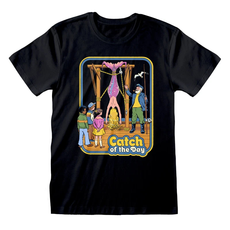 Official Steven Rhodes T-Shirt – Catch of the Day Retro Humor Unisex Fan Graphic
