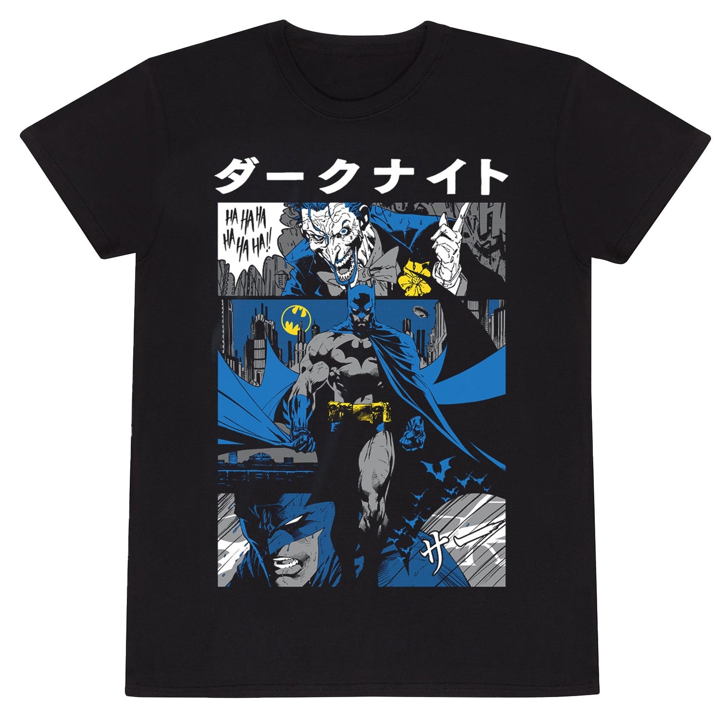 Official DC Comics Batman Manga Cover T-Shirt Anime Comic Graphic Tee Fan Appare