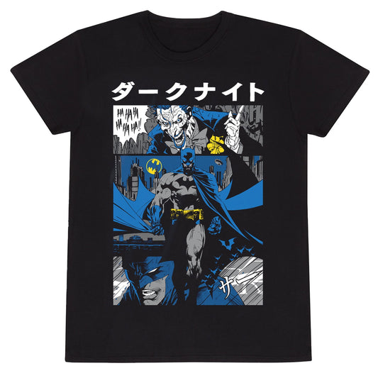 Official DC Comics Batman Manga Cover T-Shirt Anime Comic Graphic Tee Fan Appare