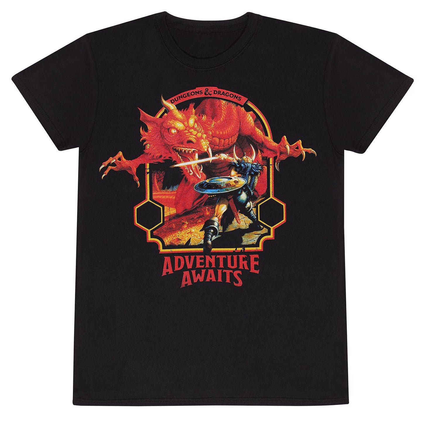 Official Dungeons & Dragons Adventure Awaits T-Shirt Fantasy Graphic Tee Fans