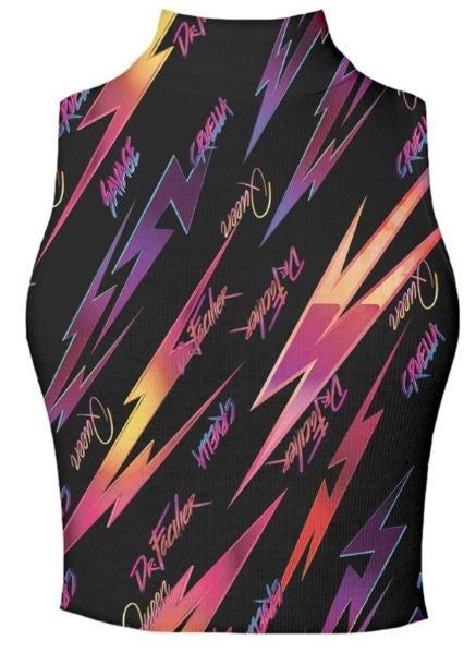 Disney Villains Lightning Bolts Women's High Neck Top