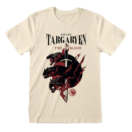 Official Game of Thrones T-Shirt – House Targaryen Front & Back Print Fan Gift