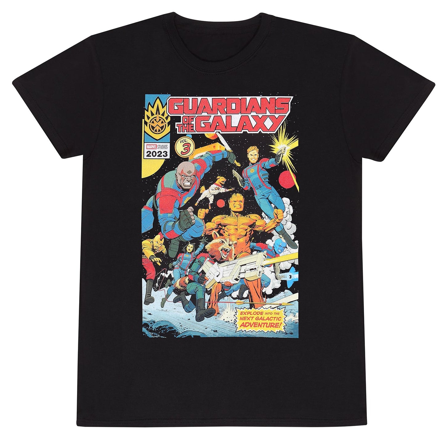 Official Guardians Of The Galaxy Vol 3 Comic Cover T-Shirt Marvel Fan Apparel