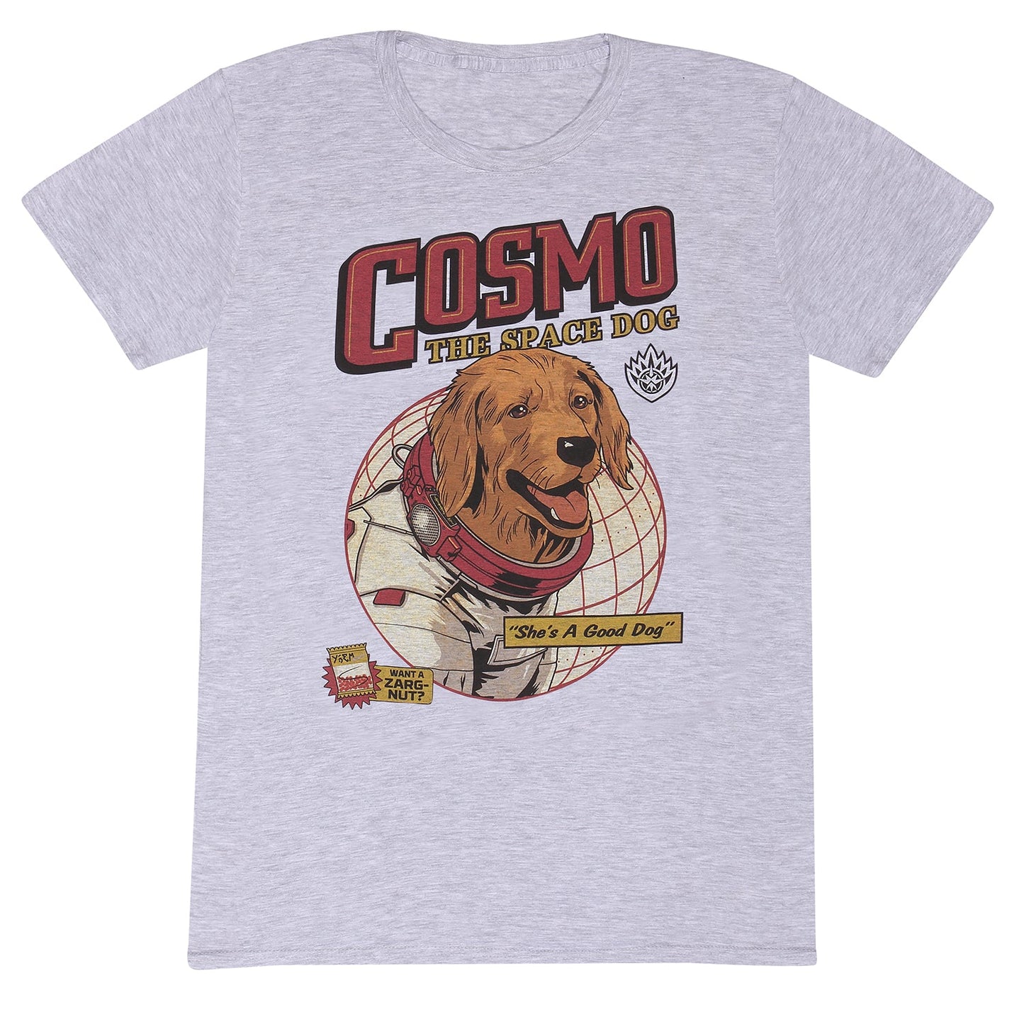 Official GOTG Vol 3 Cosmo Space Dog T-Shirt Fan Gift Outfit Graphic Marvel Tee