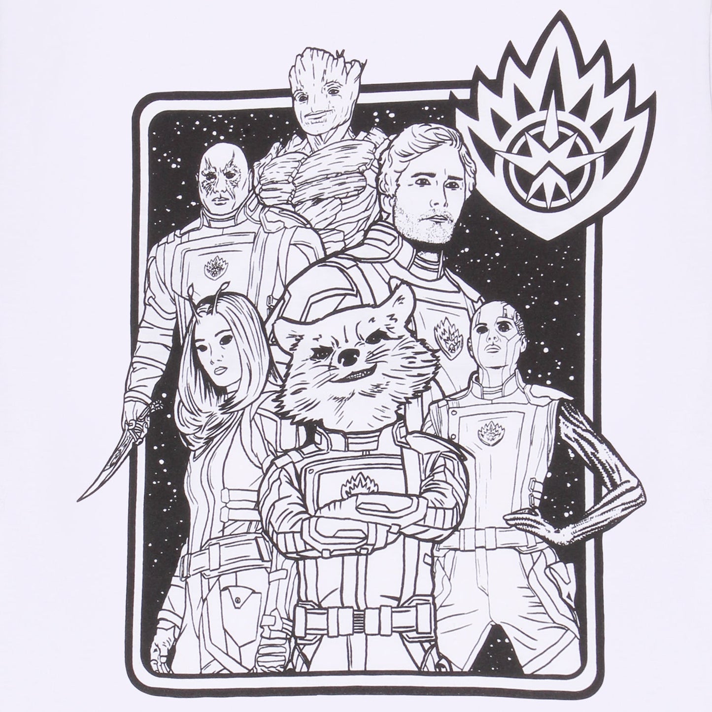 Marvel Guardians Of The Galaxy Vol 3 Colouring T-Shirt