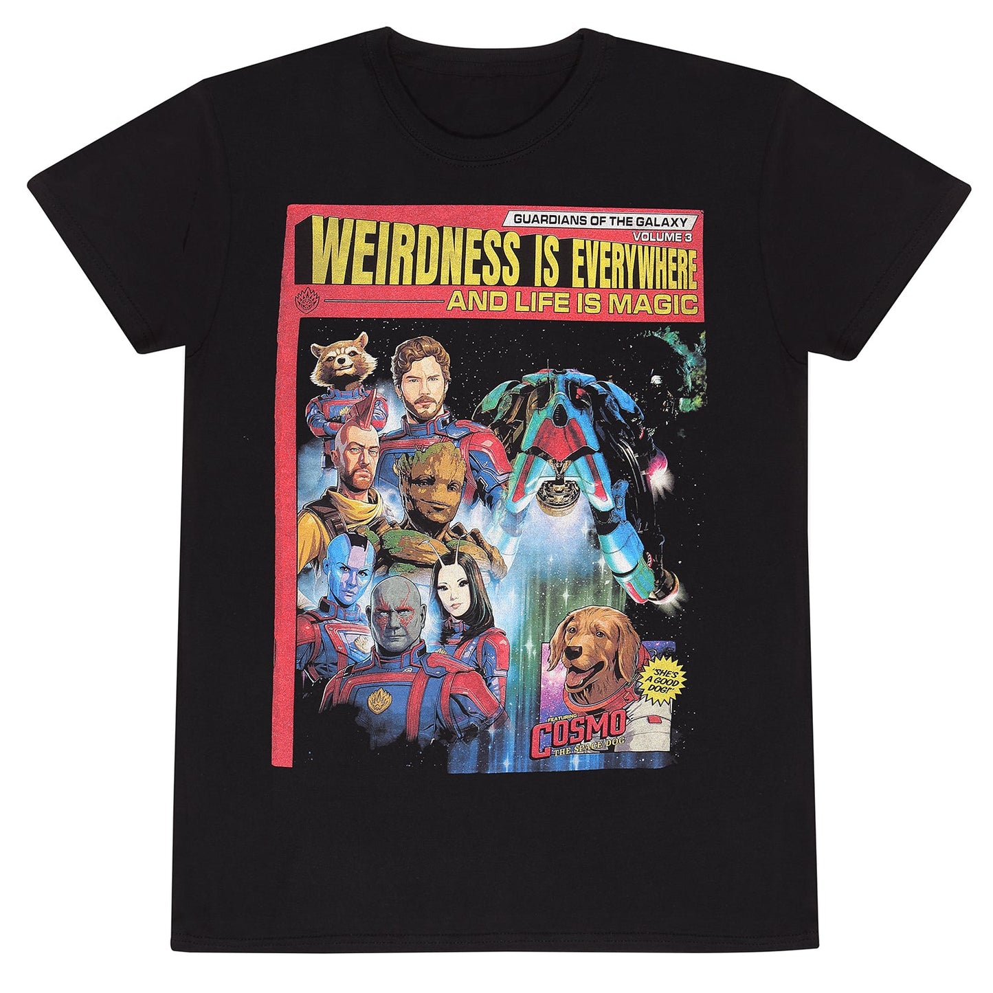 Official Marvel Guardians Of The Galaxy Vol 3 Guardians Magazine T-Shirt Apparel