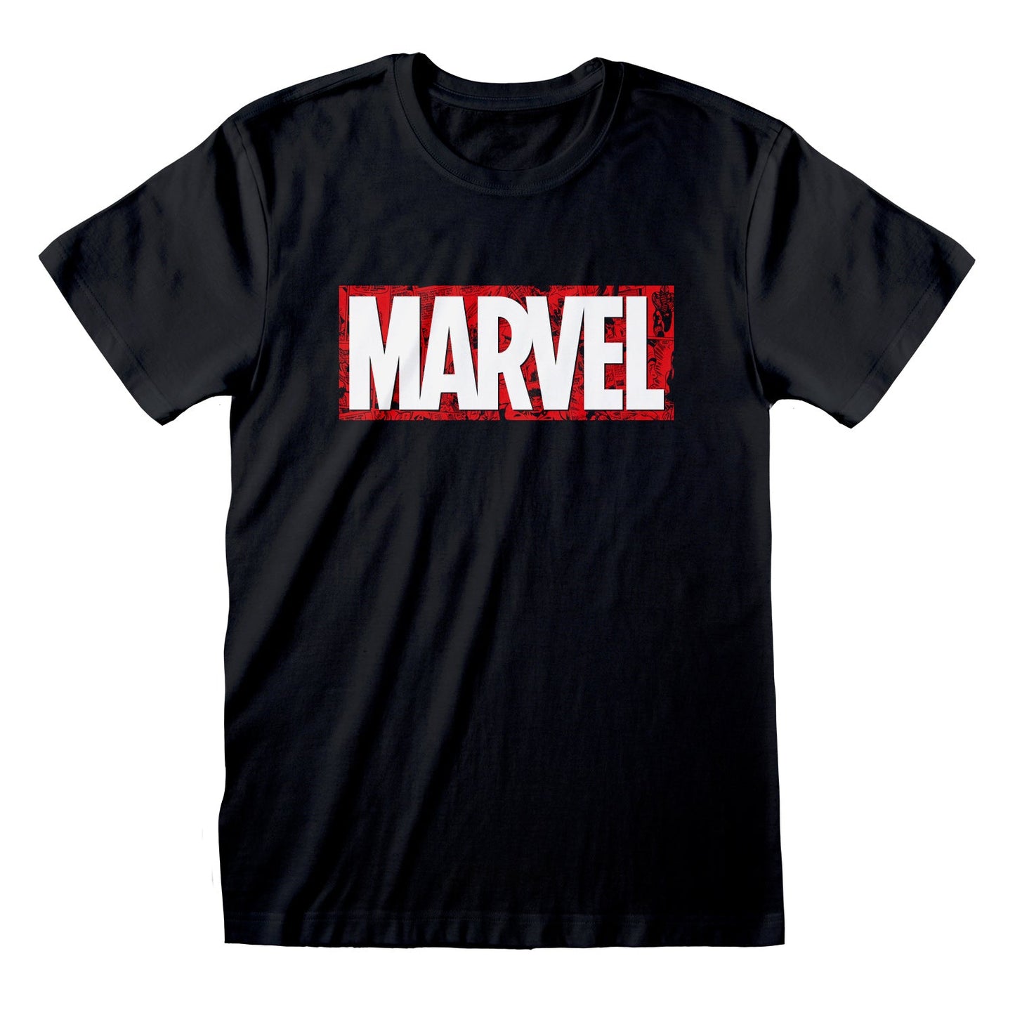 Official Marvel Comics T-Shirt – Logo Overlay Superhero Graphic Fan Apparel Tee