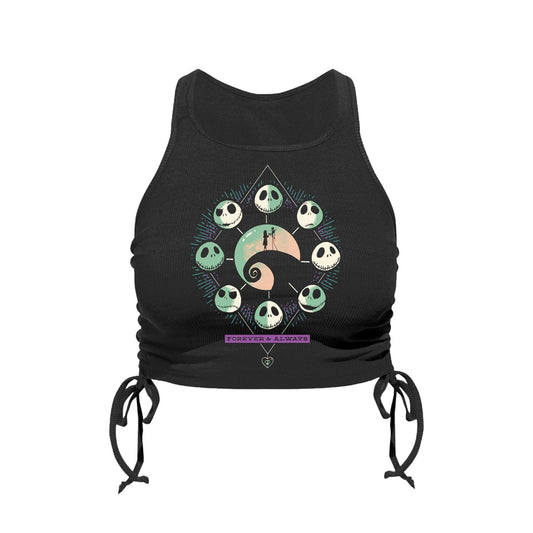 Nightmare Before Christmas Mystic Night Women's Gathered Side Shell Top