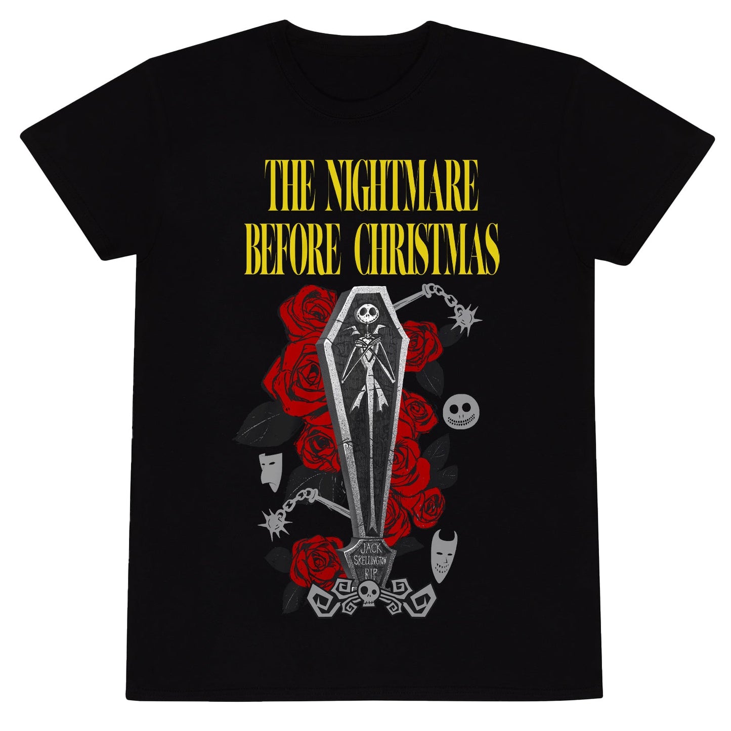 Nightmare Before Christmas Jack Coffin T-Shirt Spooky Gothic Fan Apparel