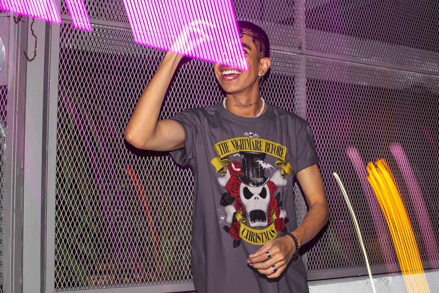 Official Nightmare Before Christmas Hat Jack T-Shirt Retro Gothic Fan Apparel